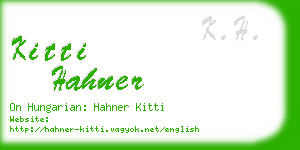 kitti hahner business card